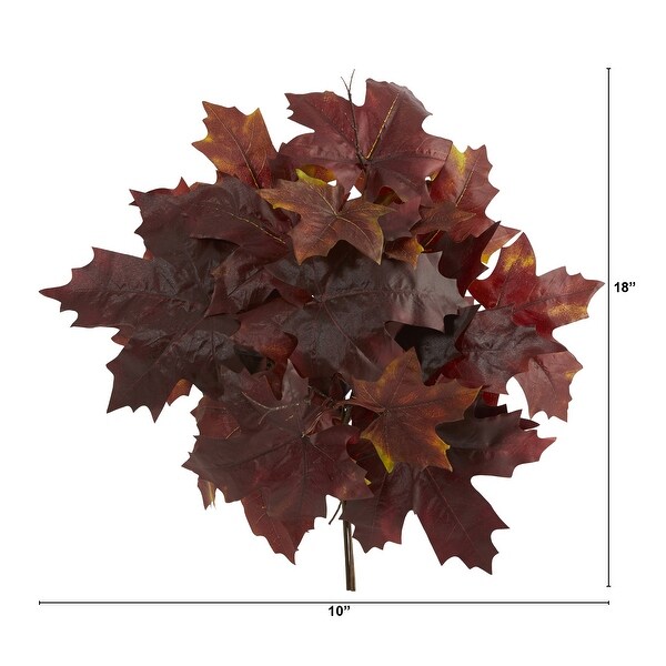 18 Autumn Maple Leaf Artificial Flower (Set of 2)