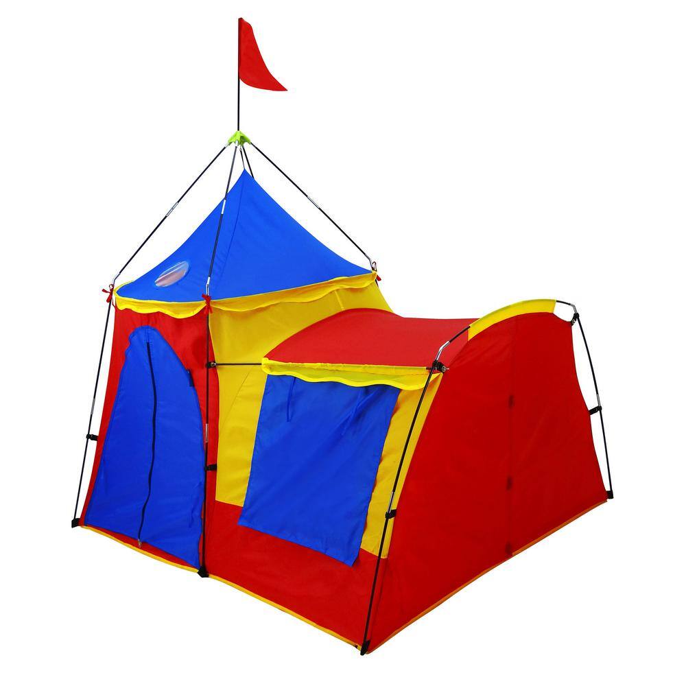 GigaTent 2 Doors 2 Windows 2 Skylights Knights Tower Polyester Play Tent Multi-color CT013