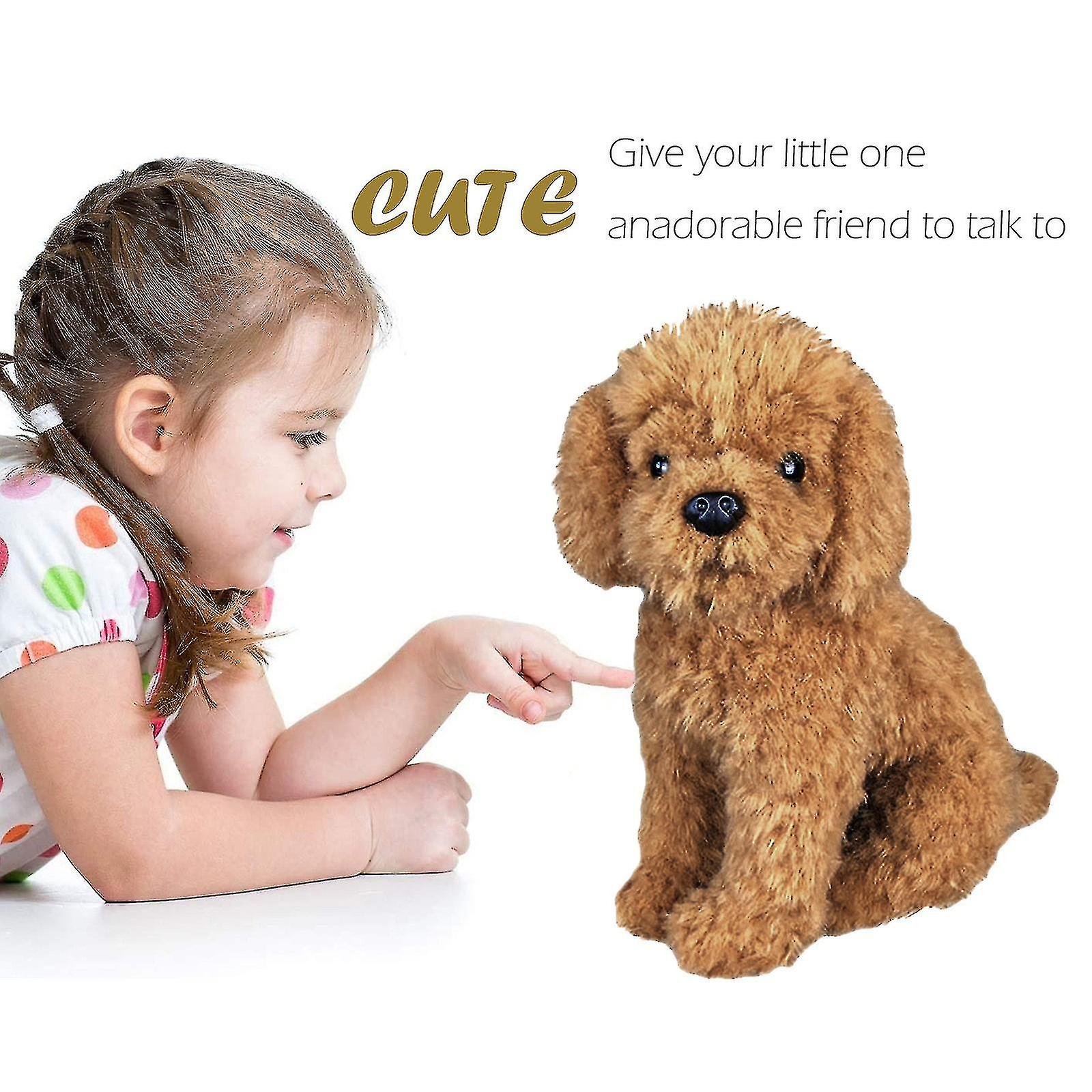 Realistic Plush Toy Dog Labradoodle Dog Plush Stuffed Animal For Kids