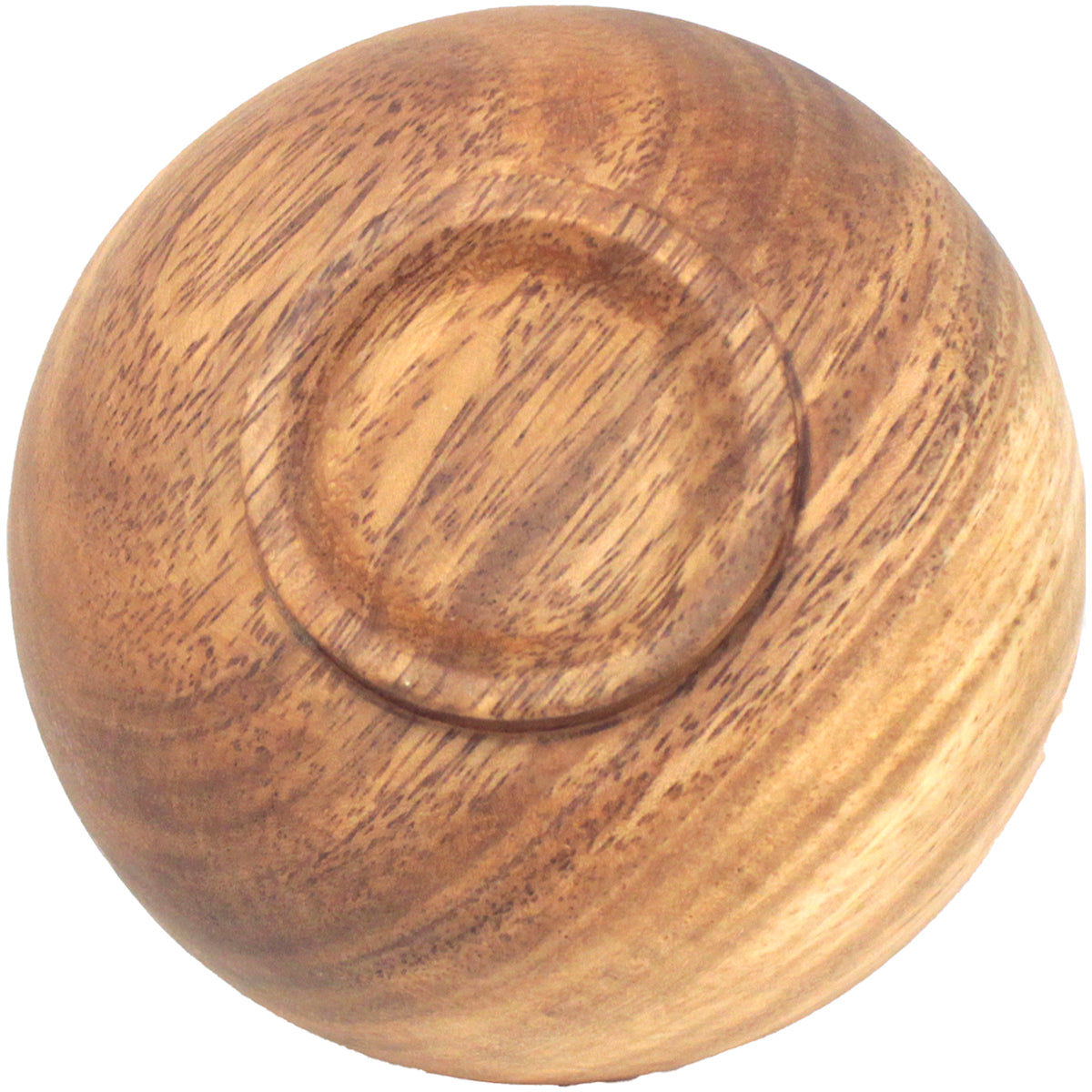 Island Imports Acacia Wood 2.5x5 Round Rice Bowl