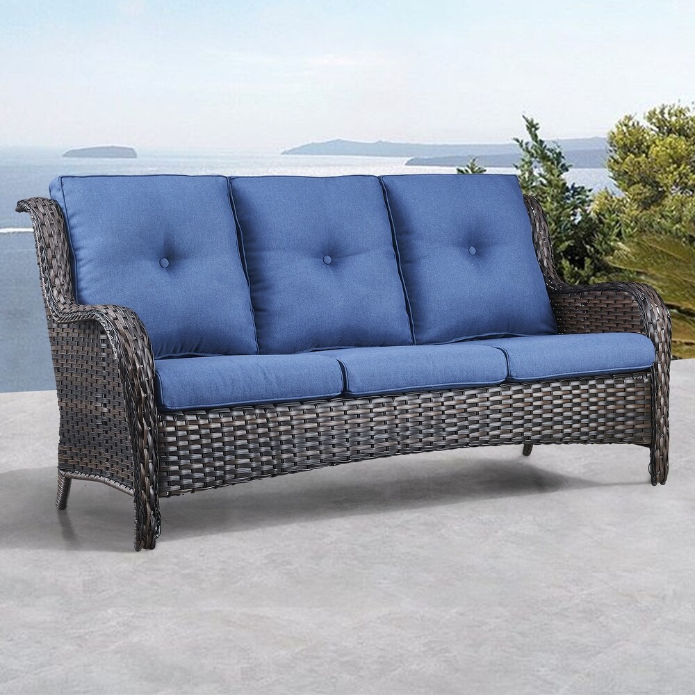 Outdoor Wicker 3 Seater Sofa Furniture Outdoor Sofa