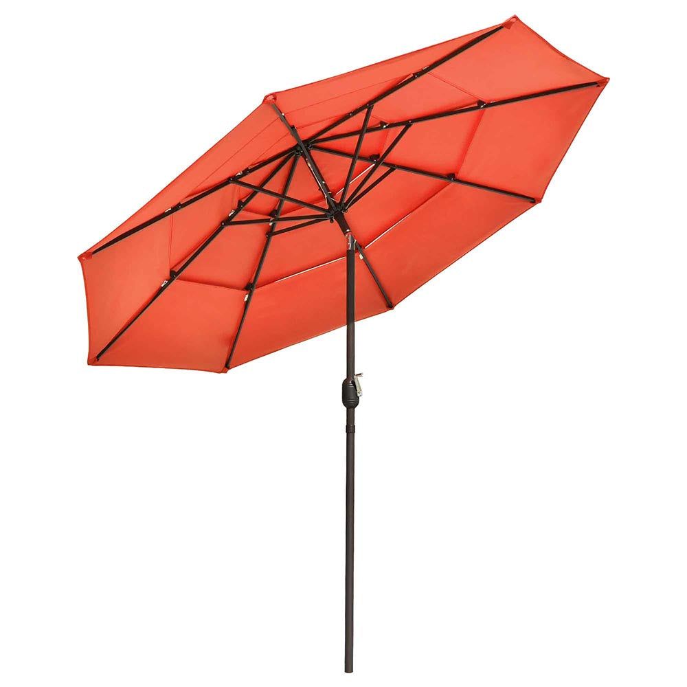 Yescom 10ft 8-Rib Patio Outdoor Market Umbrella 3-Tiered Tilt