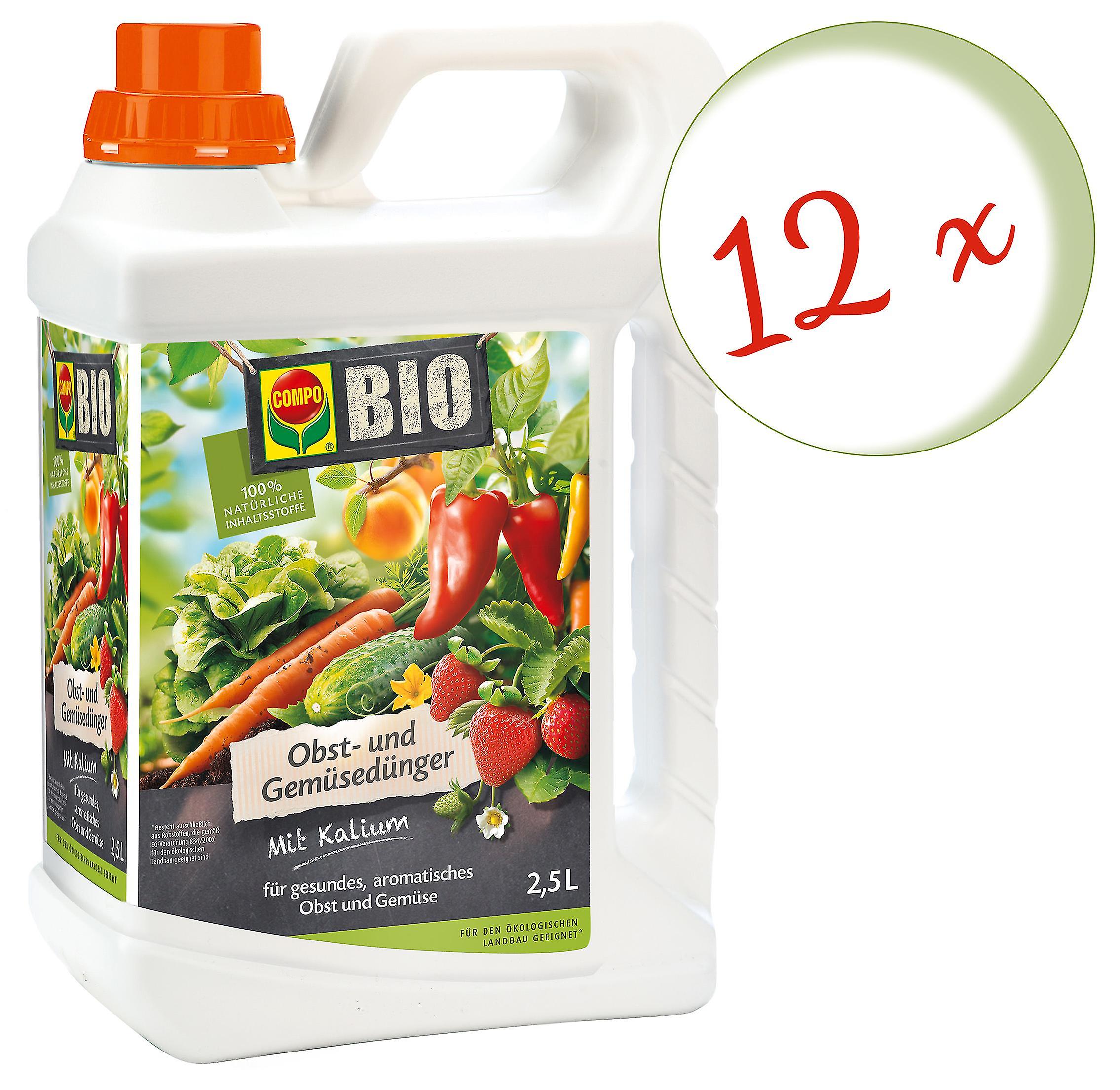 12 x COMPO BIO Obst- und Gem??sed??nger， 2，5 Liter