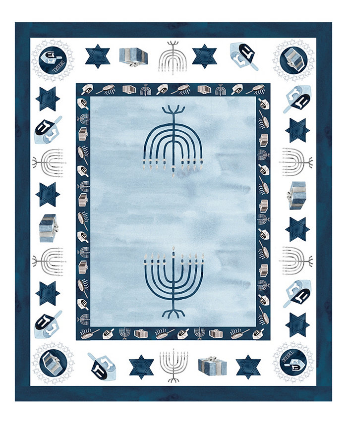 Laural Home Happy Hanukkah Tablecloth 70 x 84