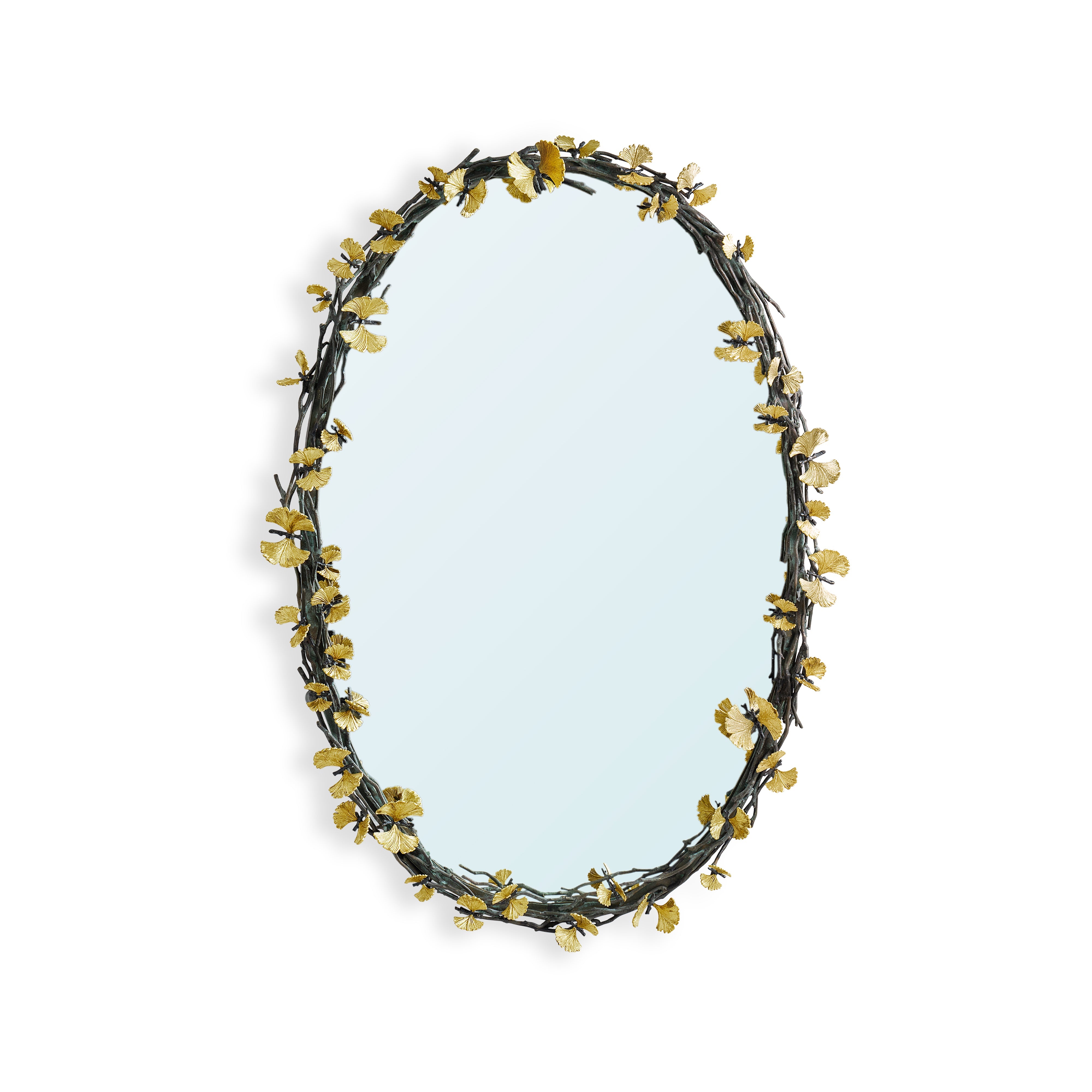 Butterfly Ginkgo Oval Mirror