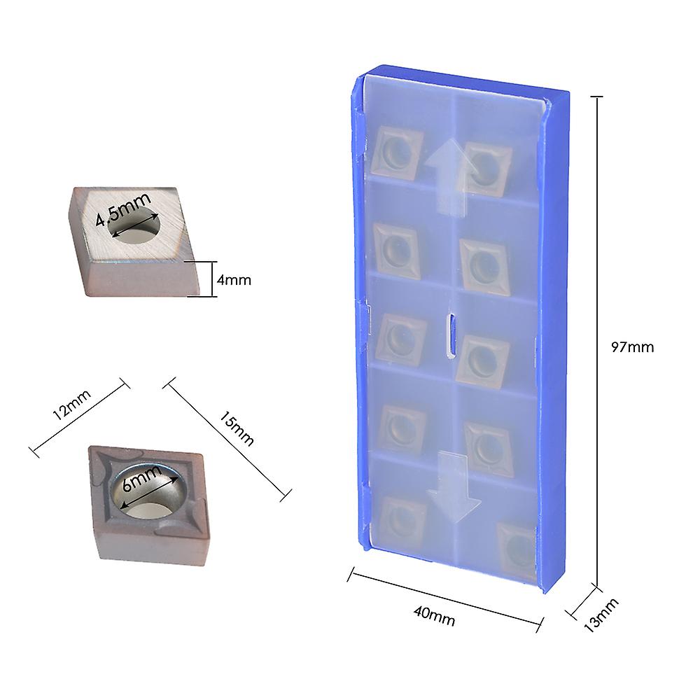 10pcs/box Ccmt09t304 Vp15tf Carbide Inserts Ccmt 09 T3 / Ccmt32.51 Insert Lathe Cnc Blades Milling Turning Tool No.296897