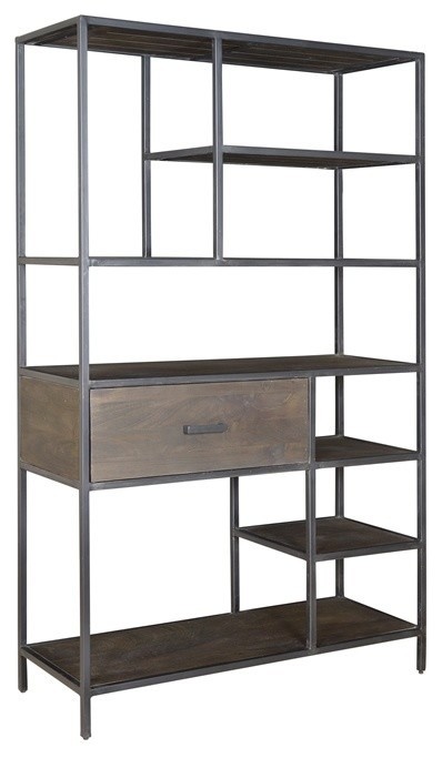 One Drawer Bookcase   Industrial   Bookcases   by Homesquare  Houzz