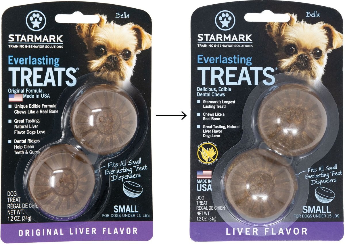 Starmark Everlasting Liver Flavored Dental Dog Treats， Small， 2 count