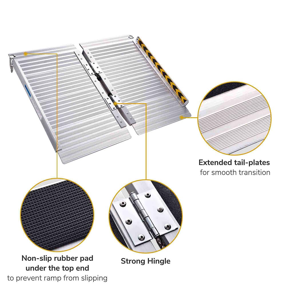 Yescom Wheelchair Ramp 600lb Capacity 2'x29