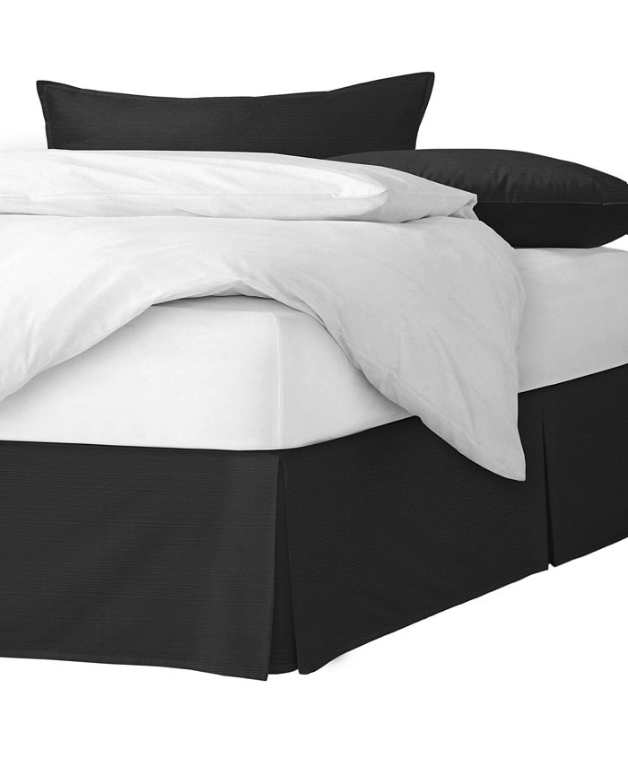 6ix Tailors Fine Linens Nova Black Platform Bed Skirt Full 15