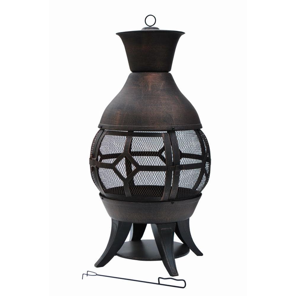 Hampton Bay Lokia 20 in. Cast Iron Chimenea FP-51104