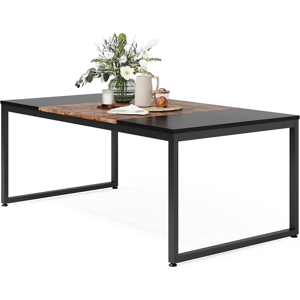 71 Inch Modern Rectangular Dining Table for 6 Person