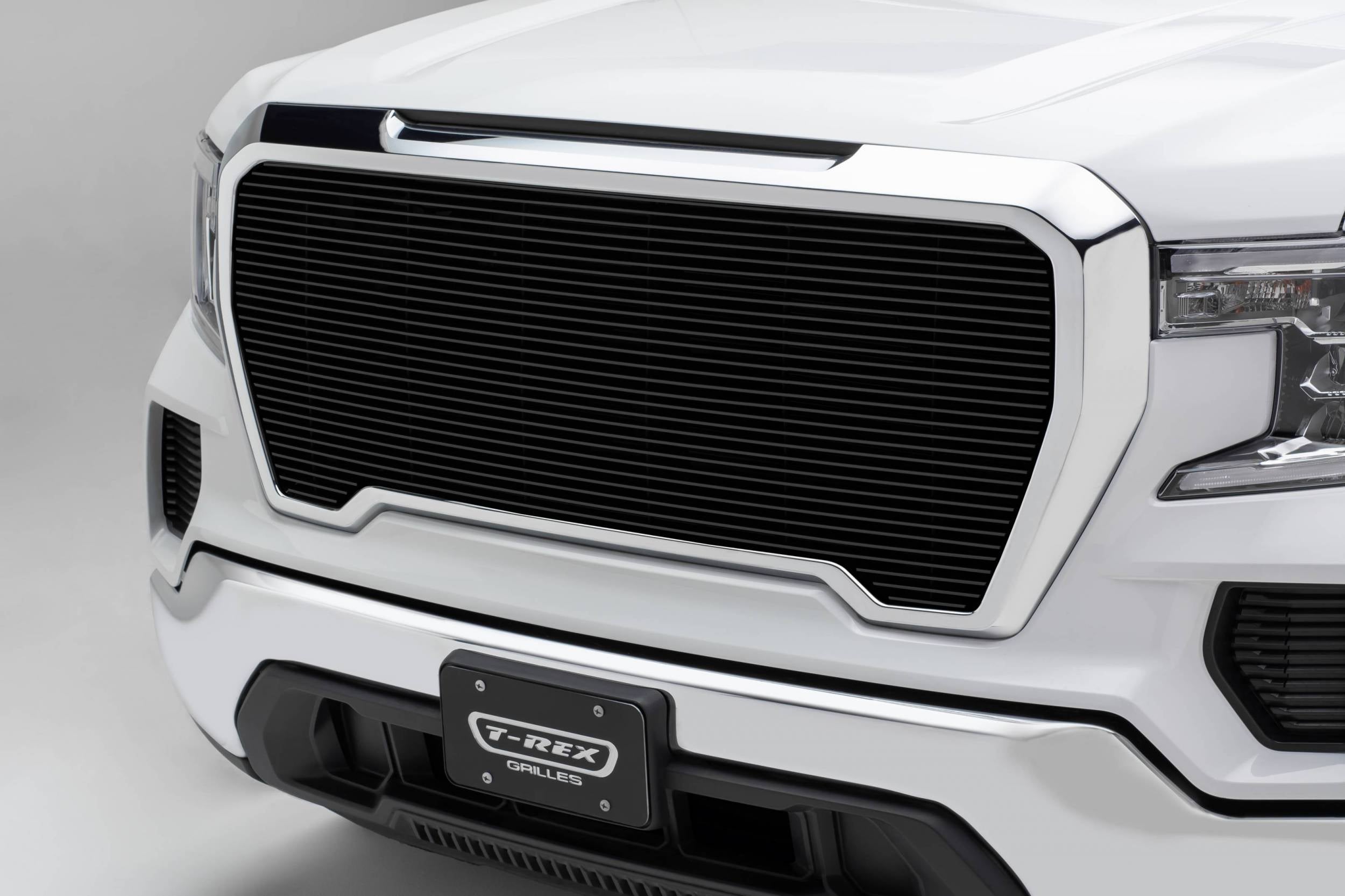 2019-2022 GMC Sierra 1500 Billet Grille， Black， Aluminum， 1 Pc， Insert - PN #20213B