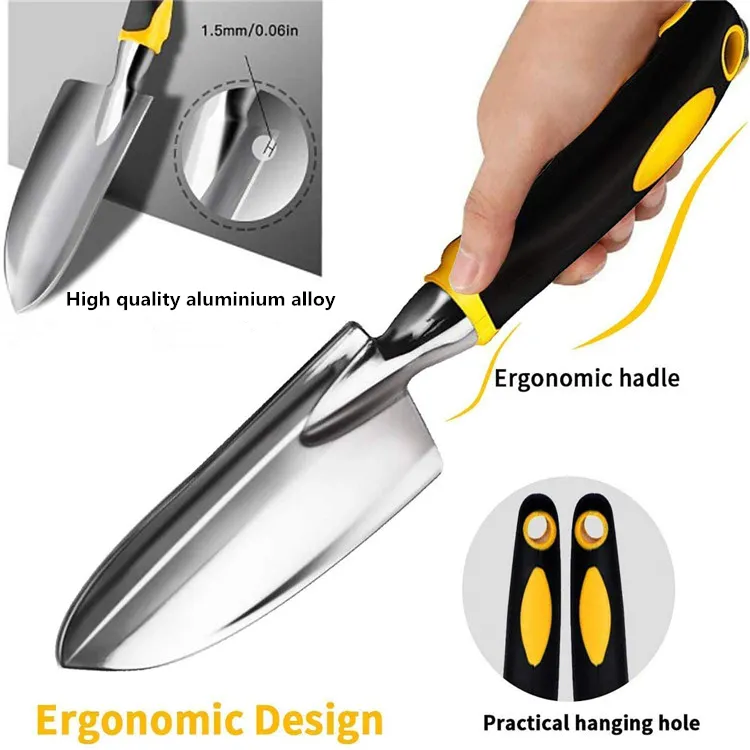 Garden Tool Set  Stainless Steel Heavy Duty Gardening Kit with Soft Rubberized Non Slip Ergonomic Handle