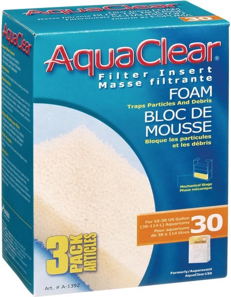 AquaClear Foam Filter Insert， Size 30