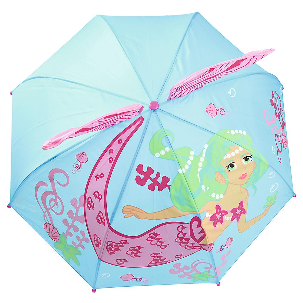 Childrens/Kids 3D Mermaid Dome Umbrella