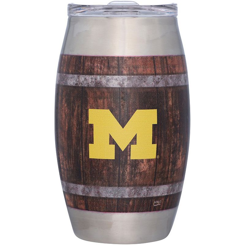 Michigan Wolverines 15oz. Barrel Tumbler