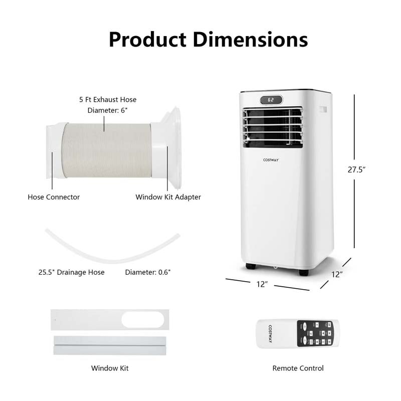 Canada Only - 10000 BTU Portable Air Conditioner with Remote Control