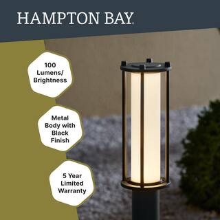 Hampton Bay Low Voltage Landscape Black Landscape Path Light with 1.4-Watt 100 lumen Integrated LED LBO-N1BL3000K6B