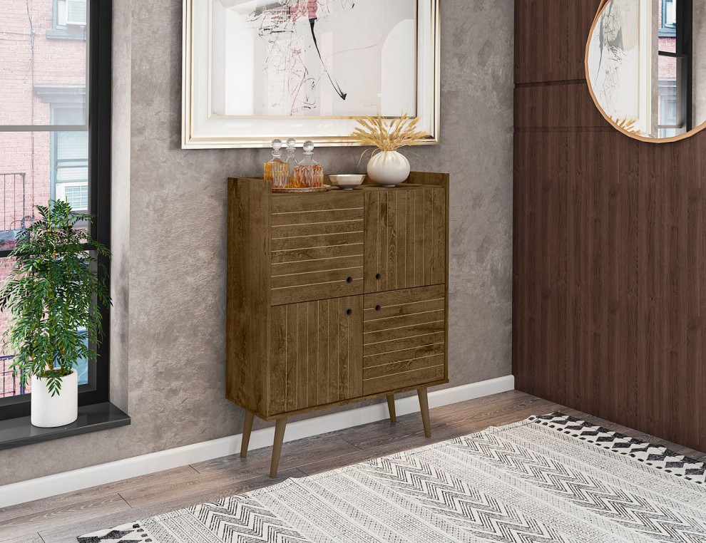 Bogart 45.5 quotMidcentury Accent Cabinet   Midcentury   Accent Chests And Cabinets   by Manhattan Comfort  Houzz