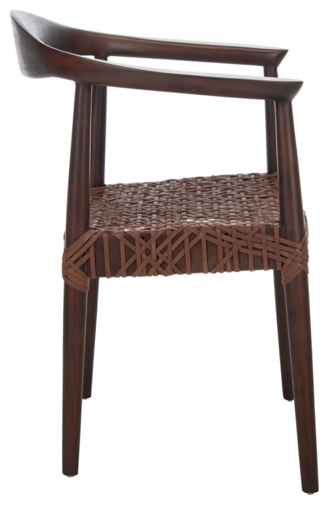 Jecika Woven Arm Chair Walnut/ Brown   Tropical   Armchairs And Accent Chairs   by AED Luxury Home Decor  Houzz