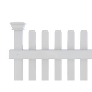 Zippity Outdoor Products Roger Rabbit 2 ft. x 2 ft. White Picket Vinyl Fence Panel Kit (3 Pack) ZP19056