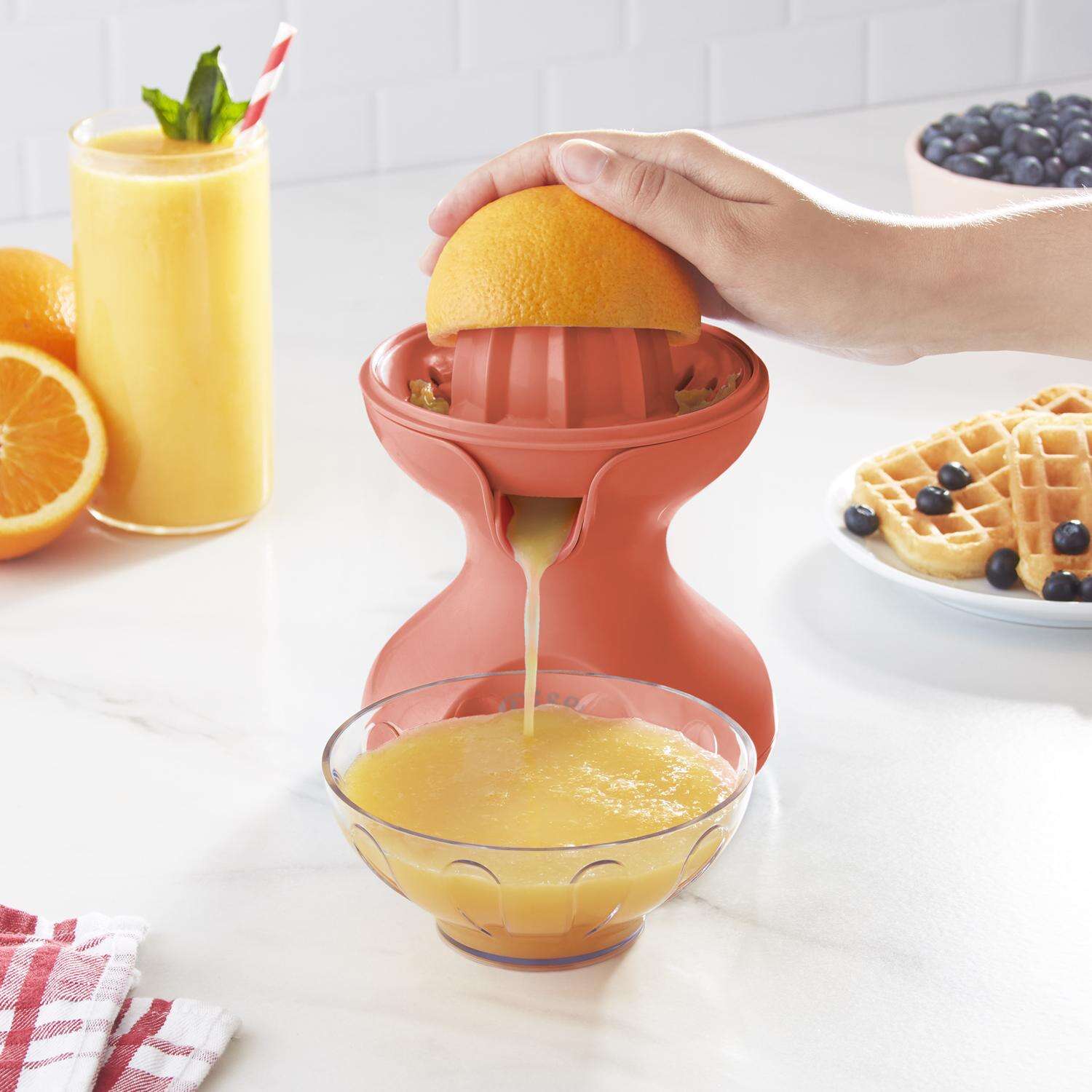 Rise by Dash Orange Plastic 10 oz Citrus Juicer