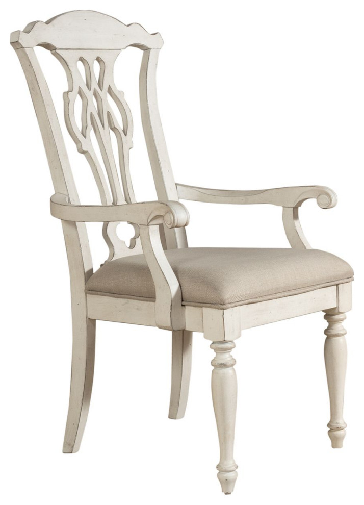 Chateau Splat Back Dining Chair in White Finish   French Country   Dining Chairs   by Crafters and Weavers  Houzz