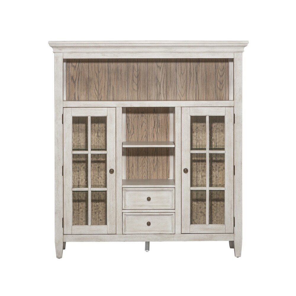 Heartland Antique White Tobacco Display Cabinet