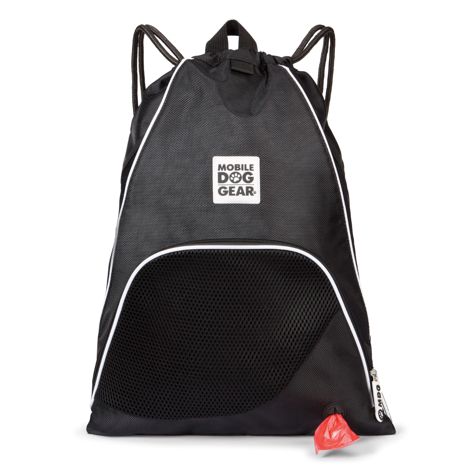 Mobile Dog Gear Black Dogssentials Drawstring Cinch Sack， 14.5