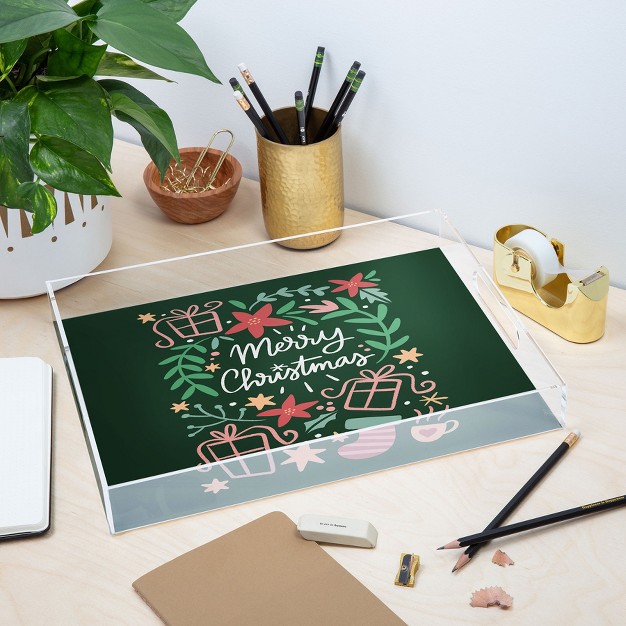 Bigdreamplanners Merry Christmas I Acrylic Tray Deny Designs