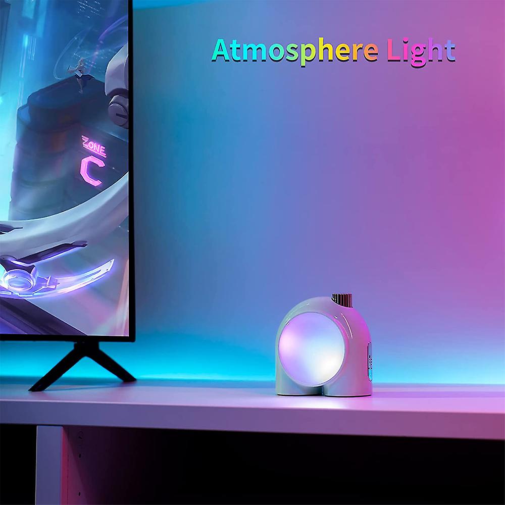 Planet-9 Smart Mood Lamp Cordless Table Lamp With Programmable Rgb Led For Bedroom Gaming Room Office Green