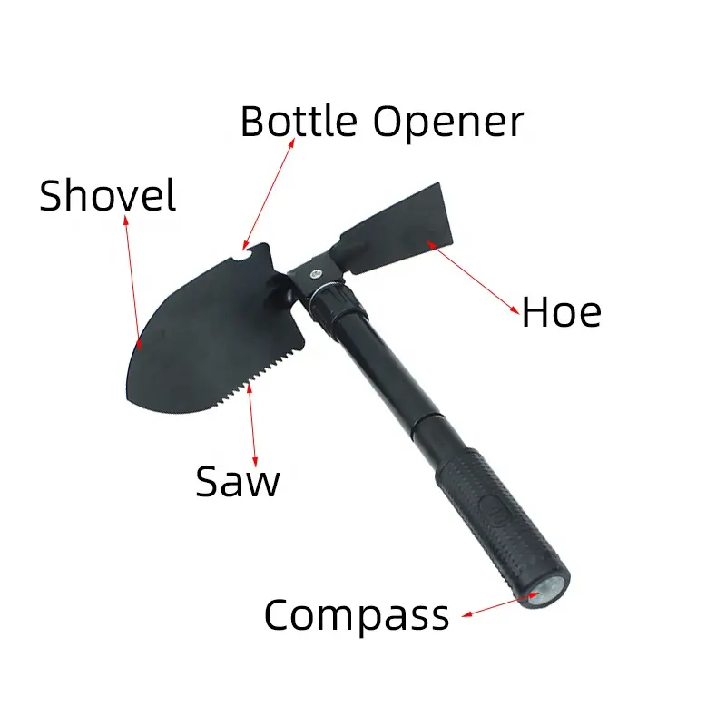 Outdoor Digging Hoe Camping Shovel Trowels Shovel Multi Tool Construction Trenching Tools Outside Hand Tool Carbon Steel Trowel