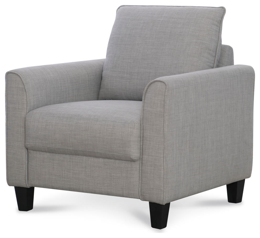 Brooklynn Gray Armchair   Transitional   Armchairs And Accent Chairs   by Legacy Classic  Houzz