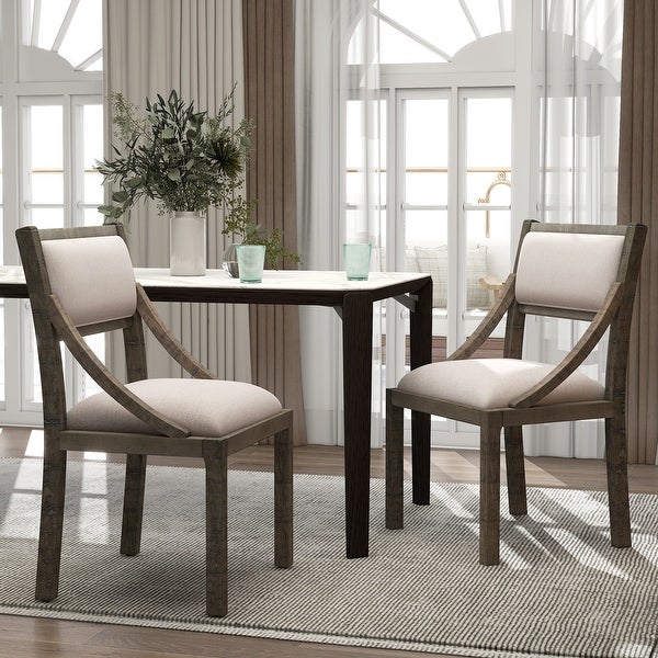 Wood Dining Chairs Set of 2