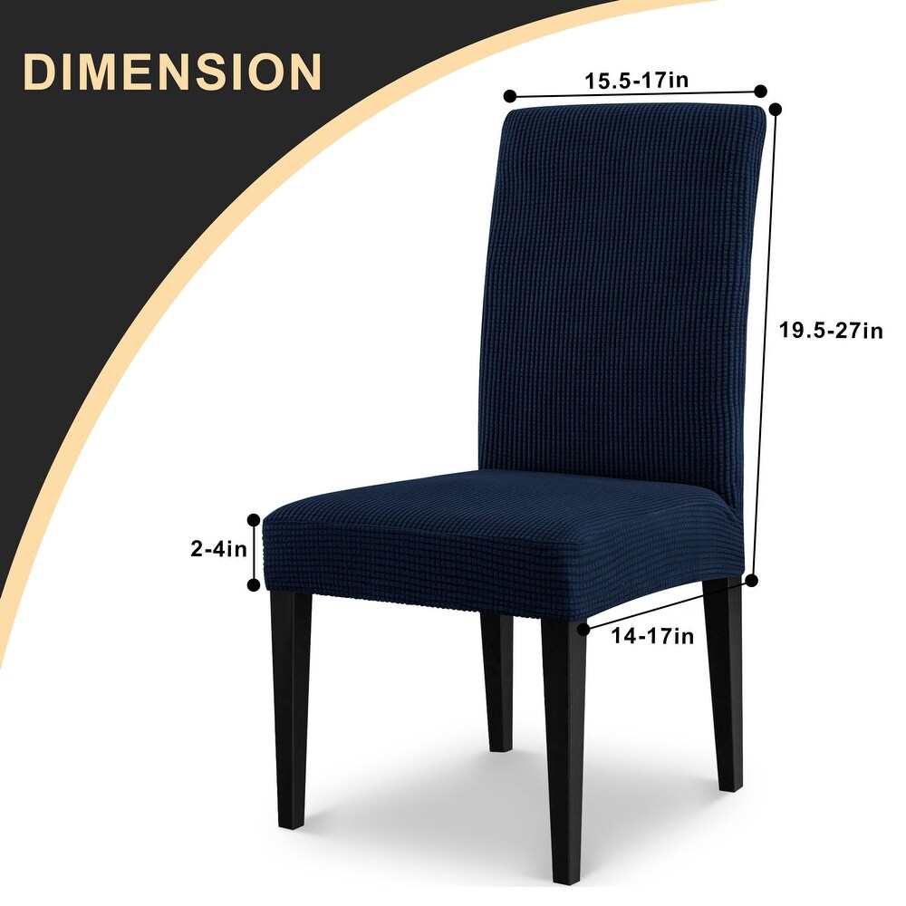 CHUN YI Elastic Textured Grid Dining Chair Slipcover