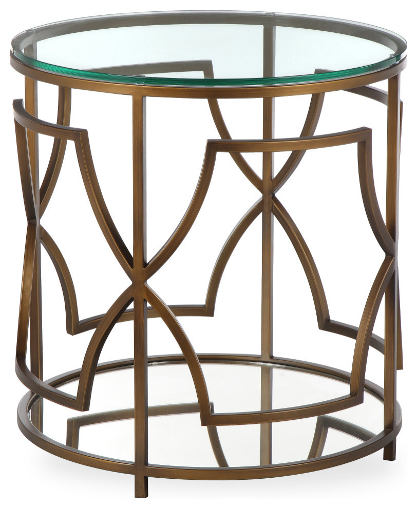 Edward Round Side Table   Contemporary   Side Tables And End Tables   by American Home Classic Inc.  Houzz