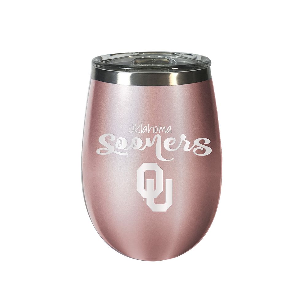 Oklahoma Sooners Rose Gold Finish Wine Tumbler