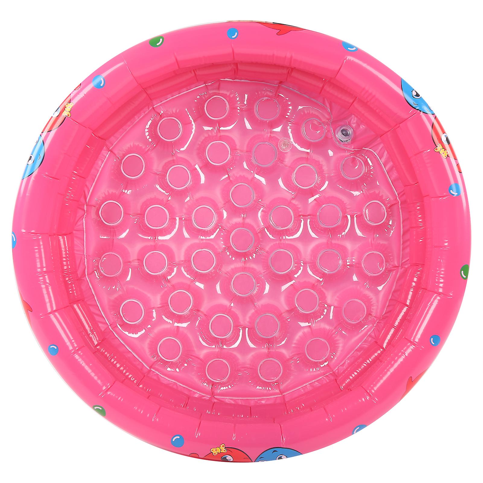 Indoor Outdoor Baby Swimming Pool Round Inflatable Children Water Game Play Pool Pink120cm/47.2in