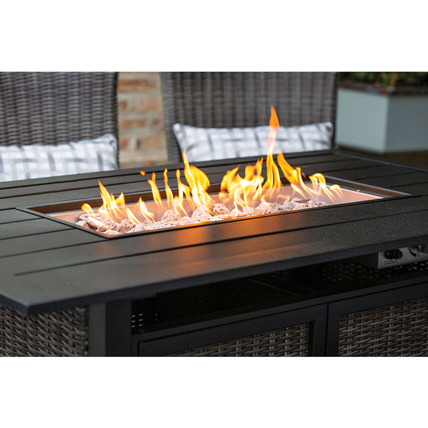 Living Accents Milano High Dining Patio Set with Fire Pit