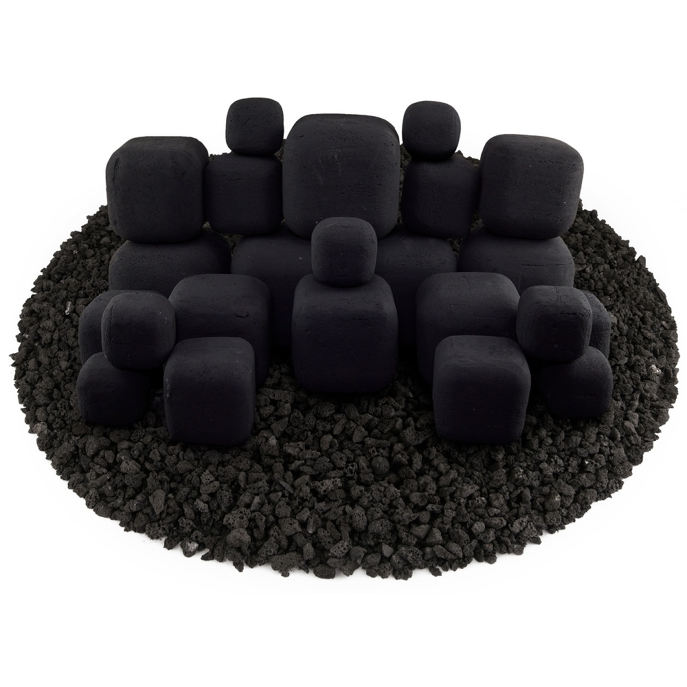 Ceramic Fire Squares  Fire Pit Accessory  Modern Decor for Indoor   Outdoor Fire Pits or Fireplaces