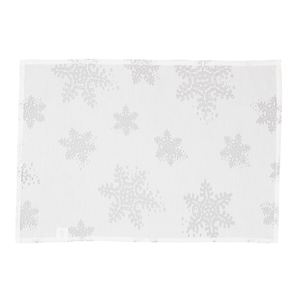 Holiday Placemats With Burnout Snowflake Design (Set of 4)