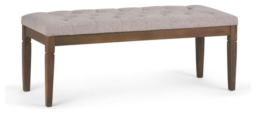 Waverly 48 quotTraditional Ottoman Bench   Transitional   Upholstered Benches   by Simpli Home Ltd.  Houzz