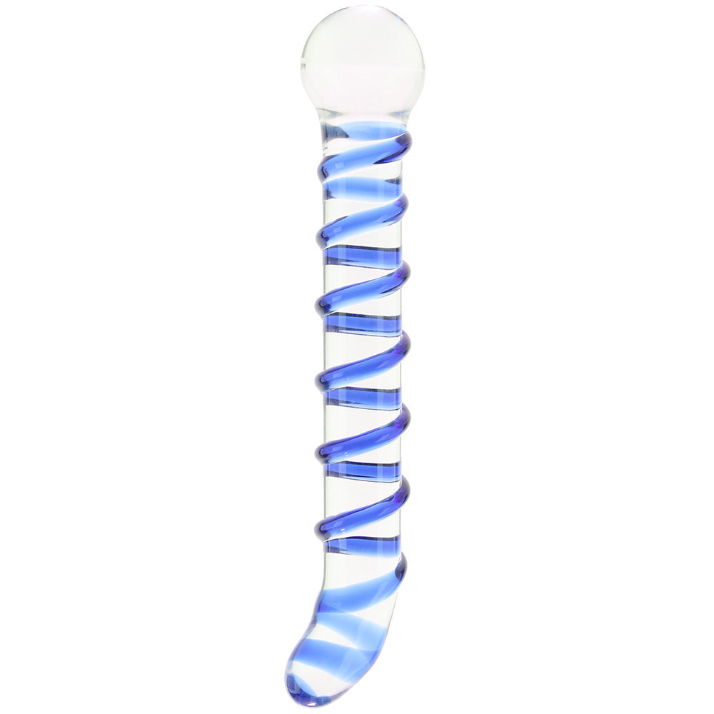 Mr. Swirly 6.5 Inch G-Spot Glass Dildo