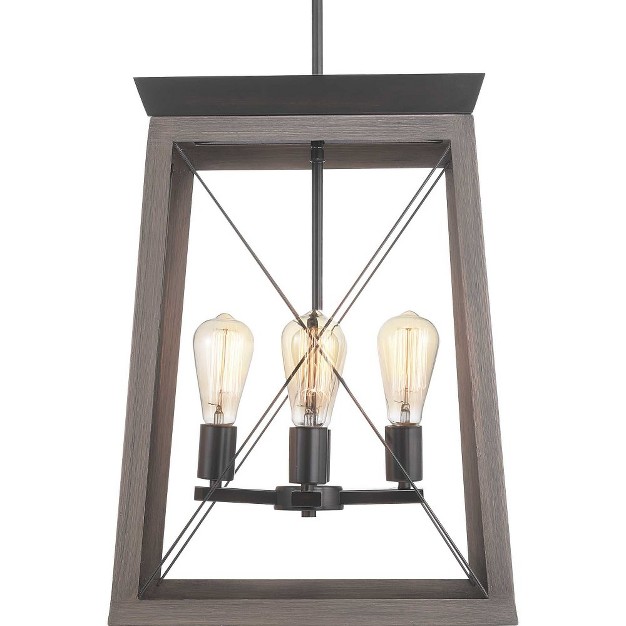 Progress Lighting Briarwood 4 light Foyer Pendant Antique Bronze Finish Vintage style Bulbs Steel Material