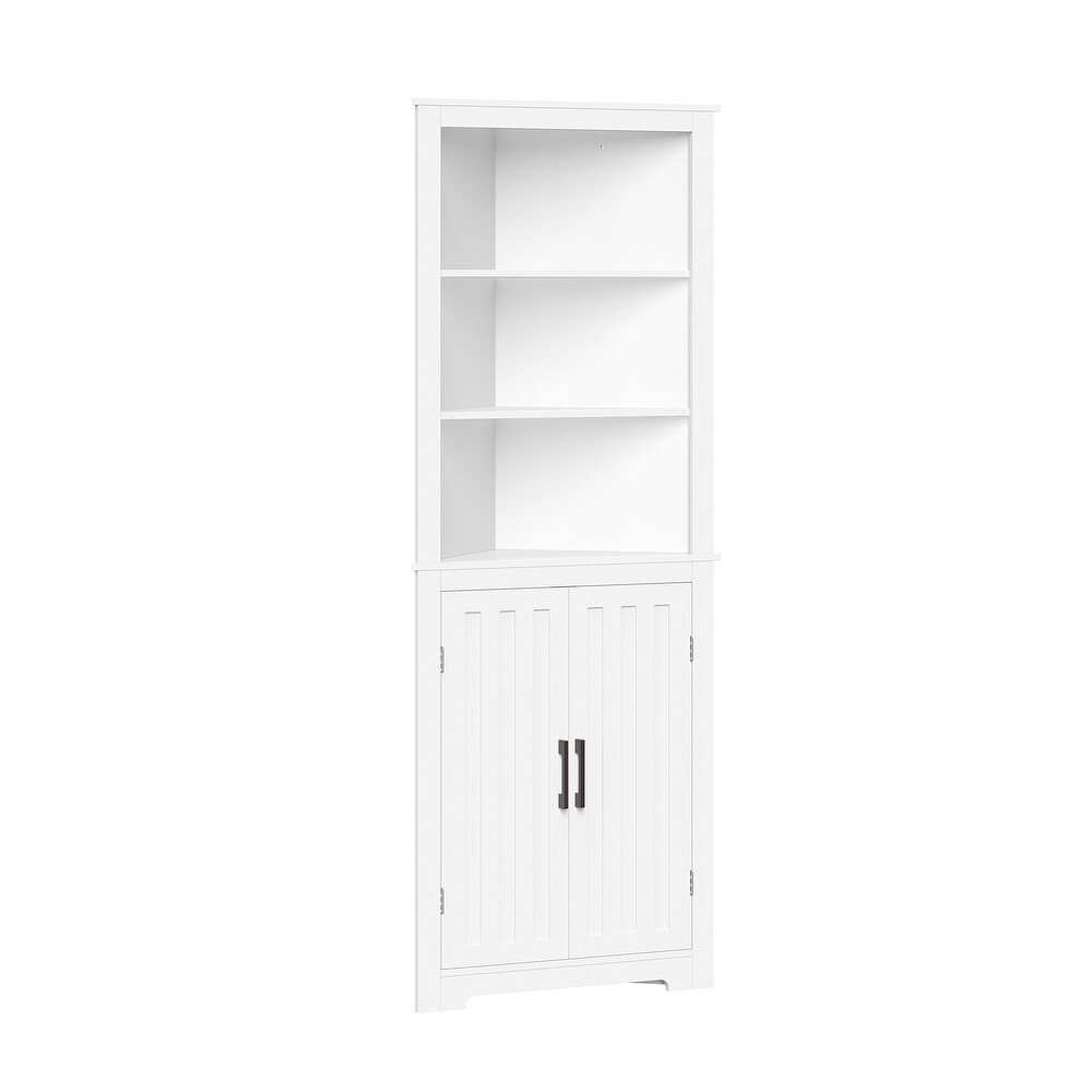 RiverRidge Home Monroe Tall Corner Cabinet   White