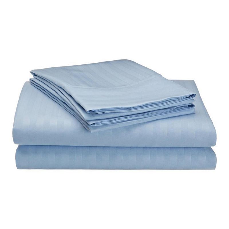 Embossed 1800 Series Wrinkle Resistant Ultra Soft Stripe Premium All Season Bed Sheet Set