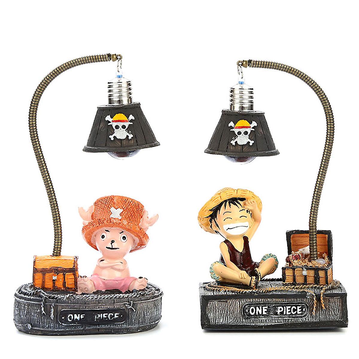 2pcs One Piece Luffy Chopper Night Light Bedside Night Lamp Cute Kids Table Lamp Room Decoration Chirstmas Gift