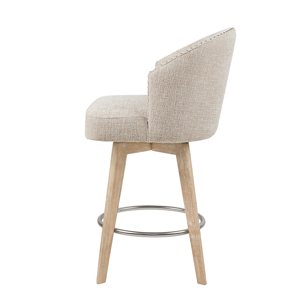 Onyx Swivel Counter Stool with Cushioned Seat and Back