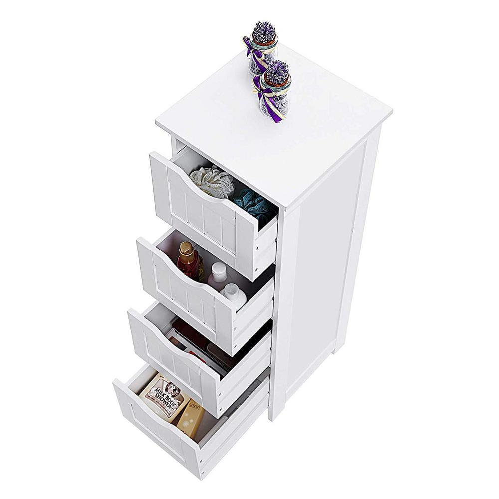 Nestfair 118 in W Space Saver Bathroom Storage Cabinet in White